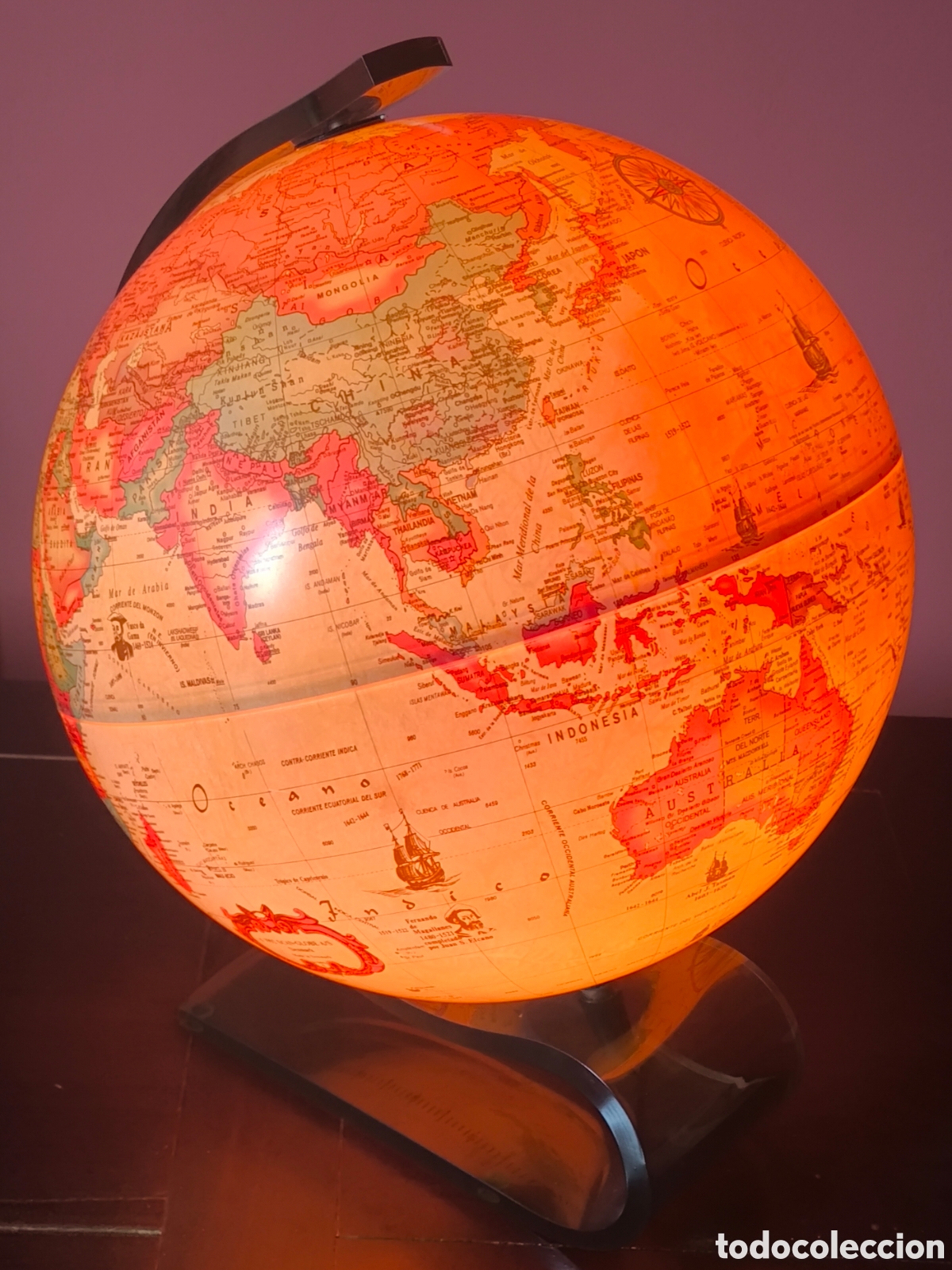 Antig&uuml;edades: GLOBO TERR&Aacute;QUEO JORDGLOB PLASTIC SCAN-GLOBE DENMARK 1992 - Foto 2
