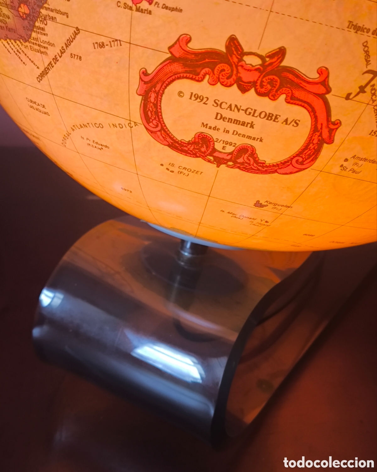 Antig&uuml;edades: GLOBO TERR&Aacute;QUEO JORDGLOB PLASTIC SCAN-GLOBE DENMARK 1992 - Foto 6