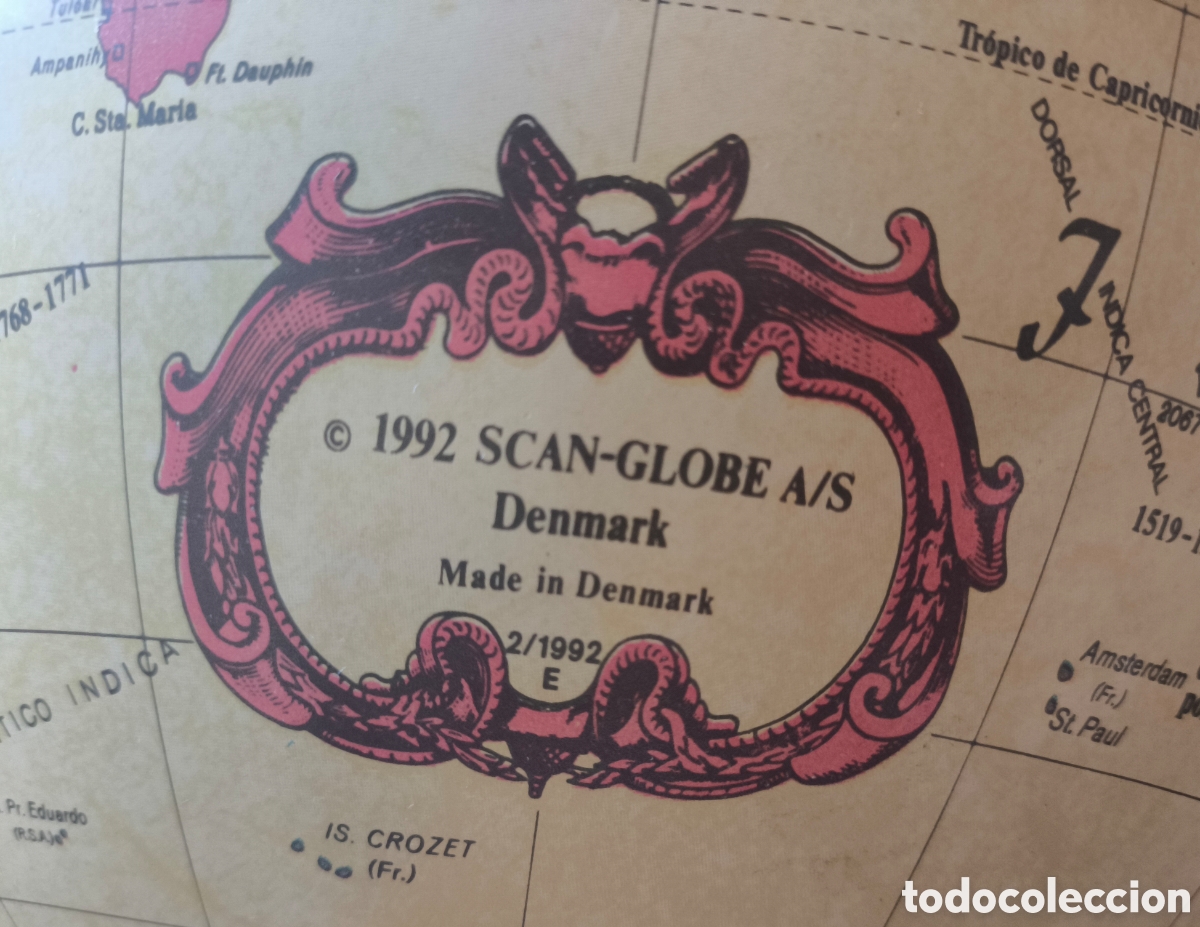 Antig&uuml;edades: GLOBO TERR&Aacute;QUEO JORDGLOB PLASTIC SCAN-GLOBE DENMARK 1992 - Foto 9