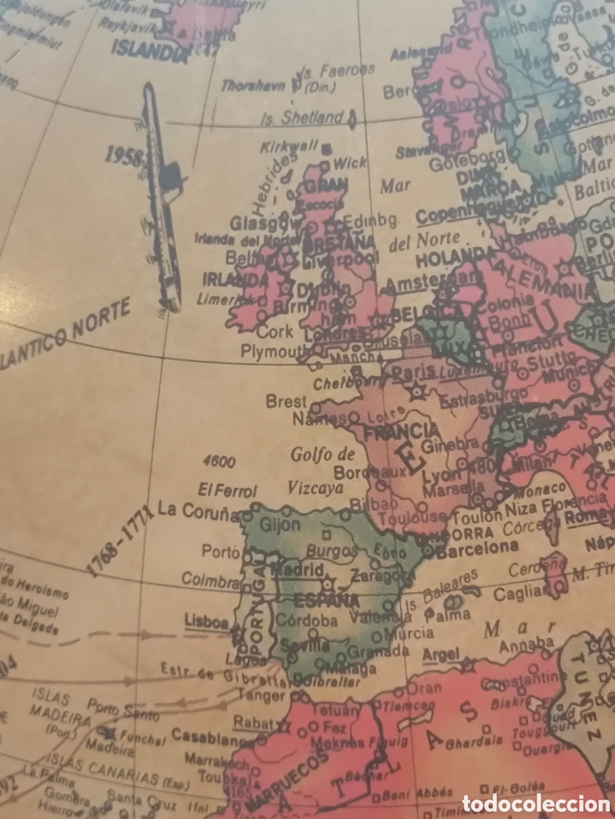 Antig&uuml;edades: GLOBO TERR&Aacute;QUEO JORDGLOB PLASTIC SCAN-GLOBE DENMARK 1992 - Foto 10