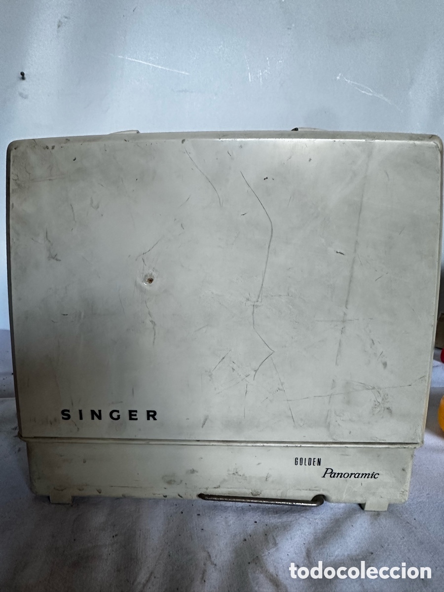 Antig&uuml;edades: Singer golden panoramic m&aacute;quina coser - Foto 9