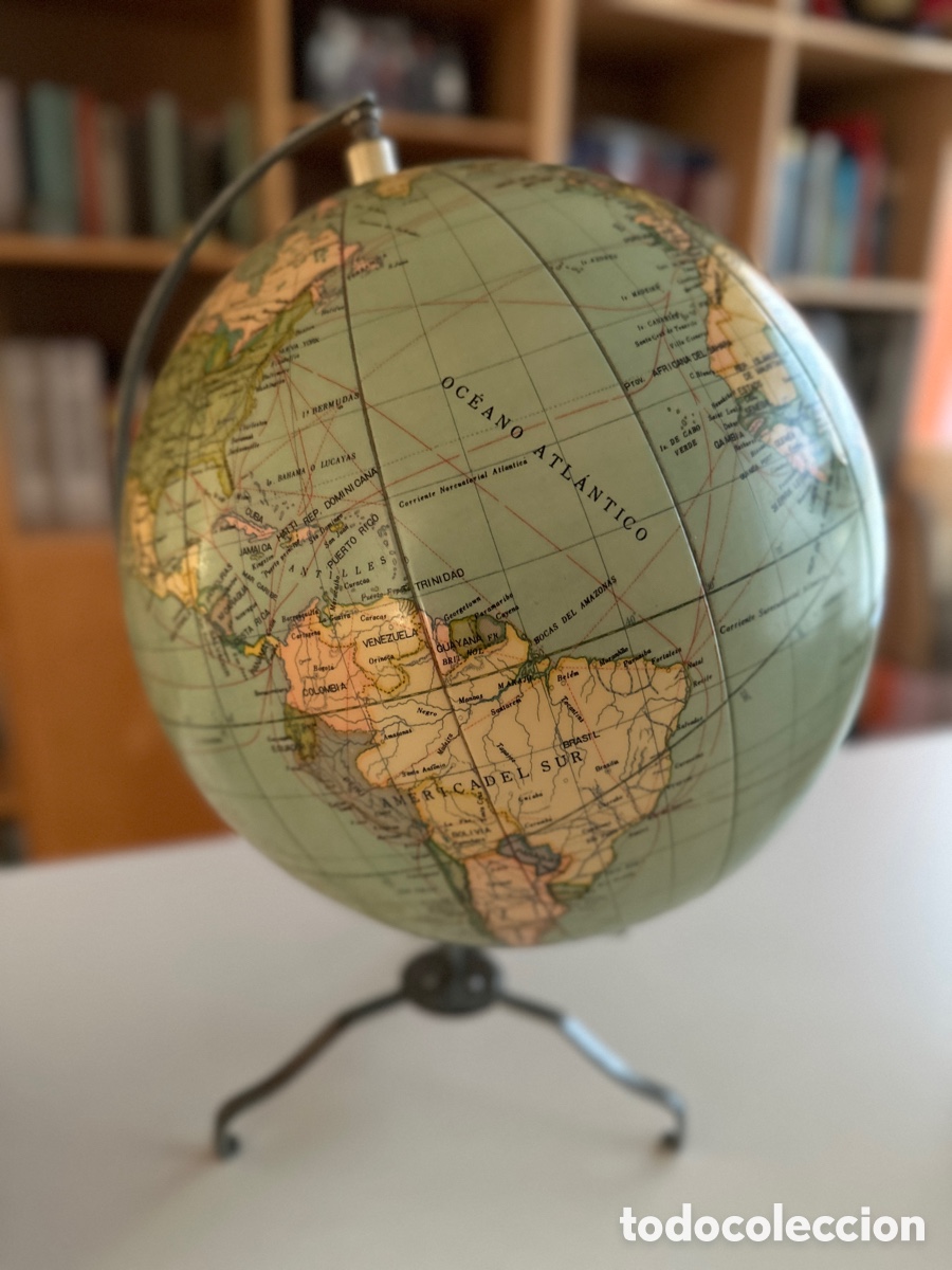 Antig&uuml;edades: GLOBO TERRAQUEO HINCHABLE DE LA MARCA PILOT. - Foto 9