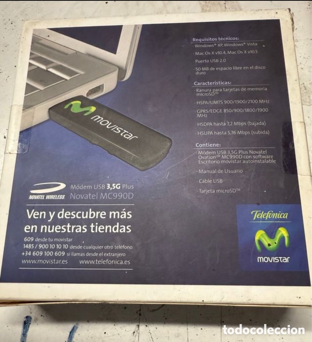 Antig&uuml;edades: 2 M&oacute;dem USB 3.5G Plus Movistar Nuevos - Foto 3