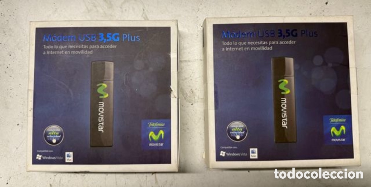 Antig&uuml;edades: 2 M&oacute;dem USB 3.5G Plus Movistar Nuevos - Foto 1