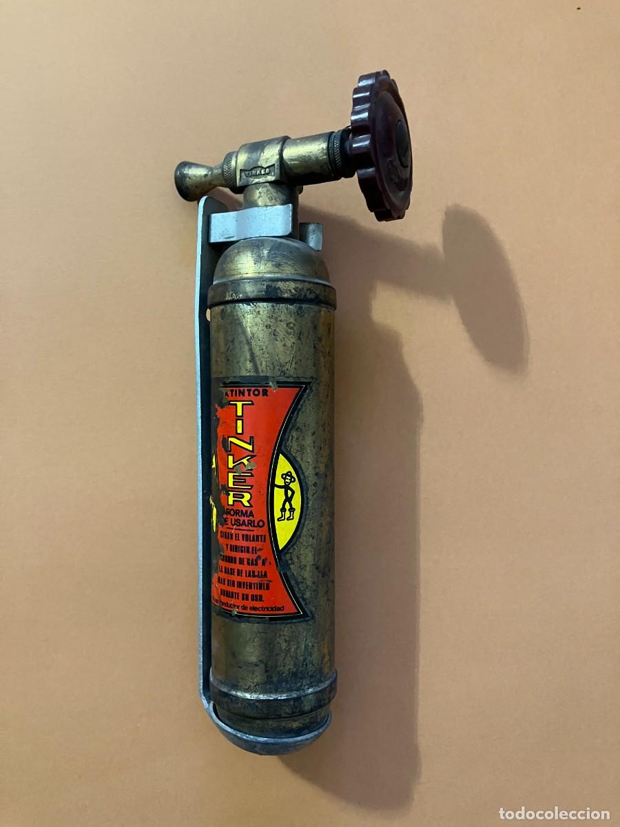 Antig&uuml;edades: Extintor Tinker de 22 cm. de coche - Foto 1