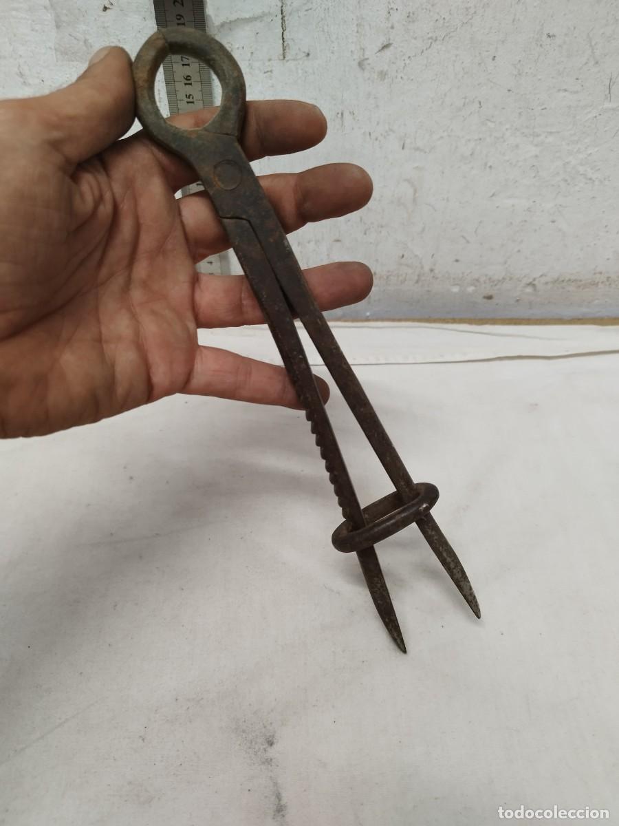 Antig&uuml;edades: Antigua herramienta compas hierro forjado, a identificar. - Foto 2