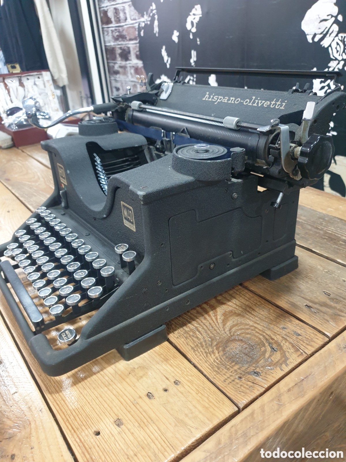 Antig&uuml;edades: Maquina de escribir hispano olivetti - Foto 6