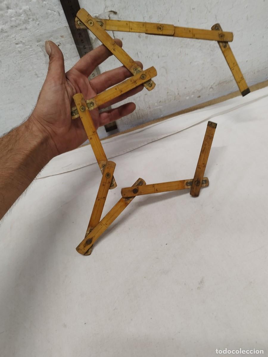 Antig&uuml;edades: Antiguo metro de madera, herramienta. Catal&aacute;n a identificar. - Foto 1