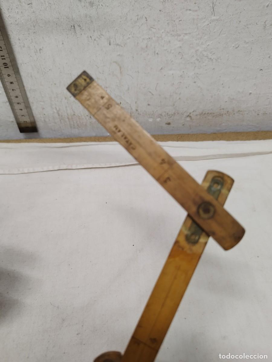 Antig&uuml;edades: Antiguo metro de madera, herramienta. Catal&aacute;n a identificar. - Foto 3