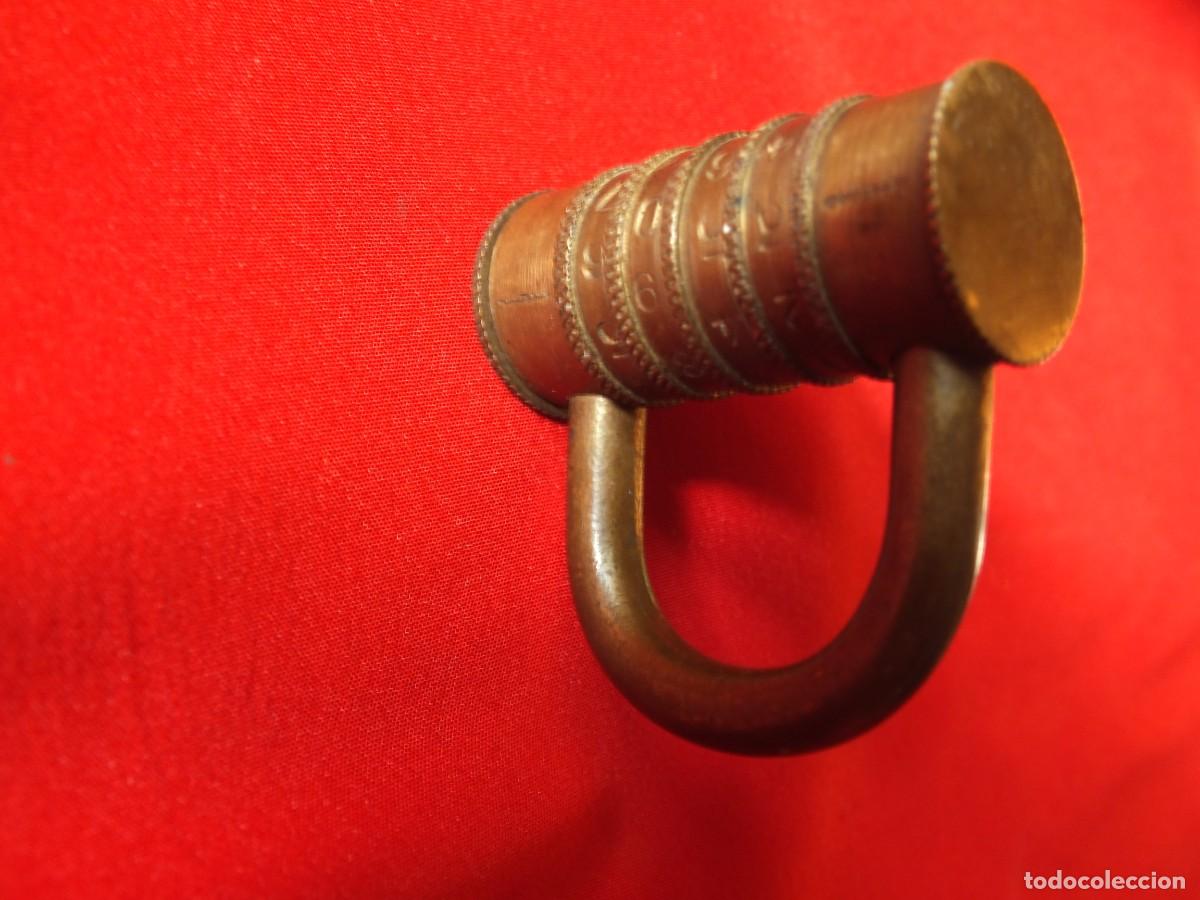 Antig&uuml;edades: ANTIGUO CANDADO DE BRONCE DE COMBINACION FUNCIONA ANTIQUE COMBINATION LOCK - Foto 4