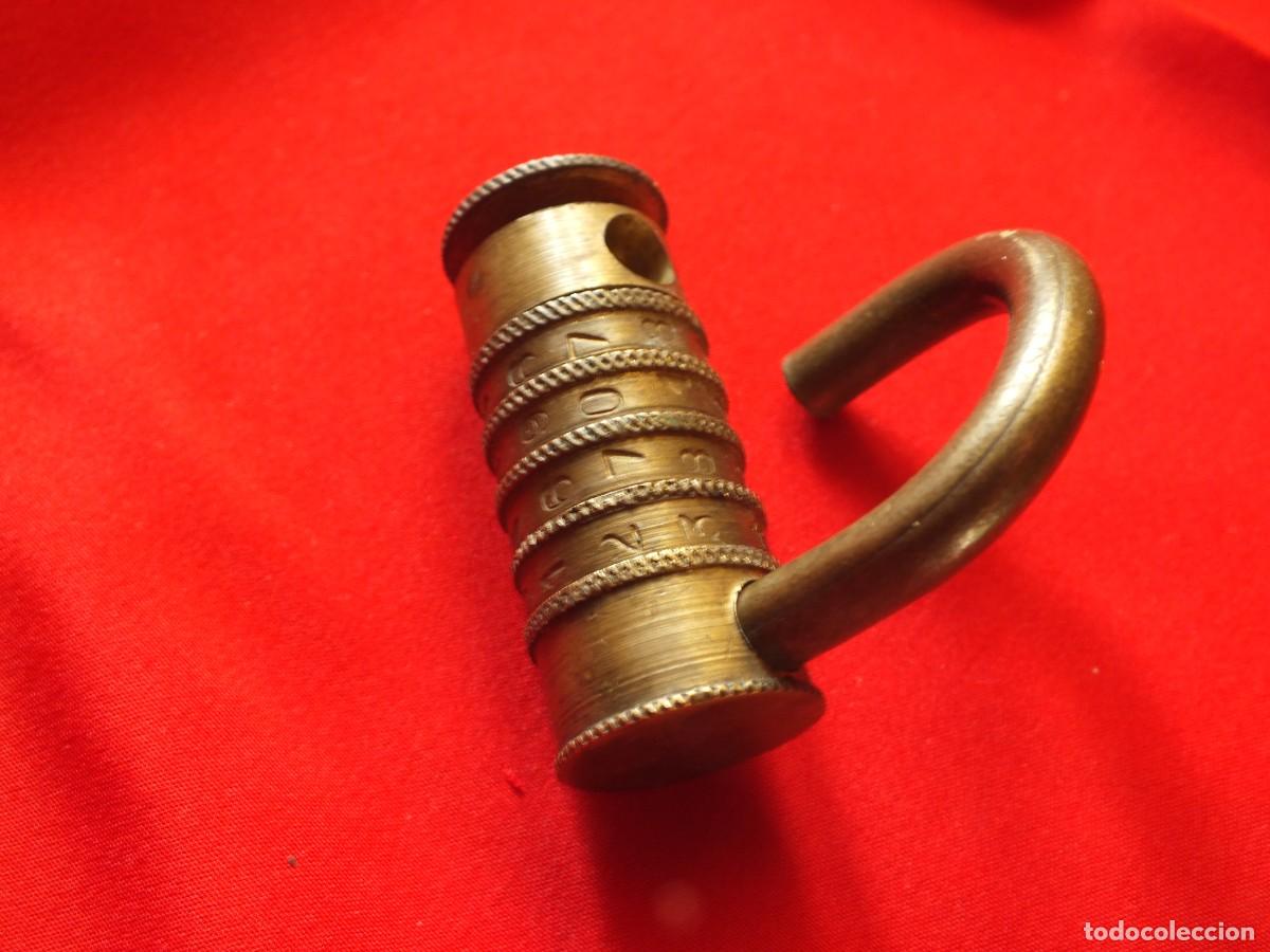 Antig&uuml;edades: ANTIGUO CANDADO DE BRONCE DE COMBINACION FUNCIONA ANTIQUE COMBINATION LOCK - Foto 1