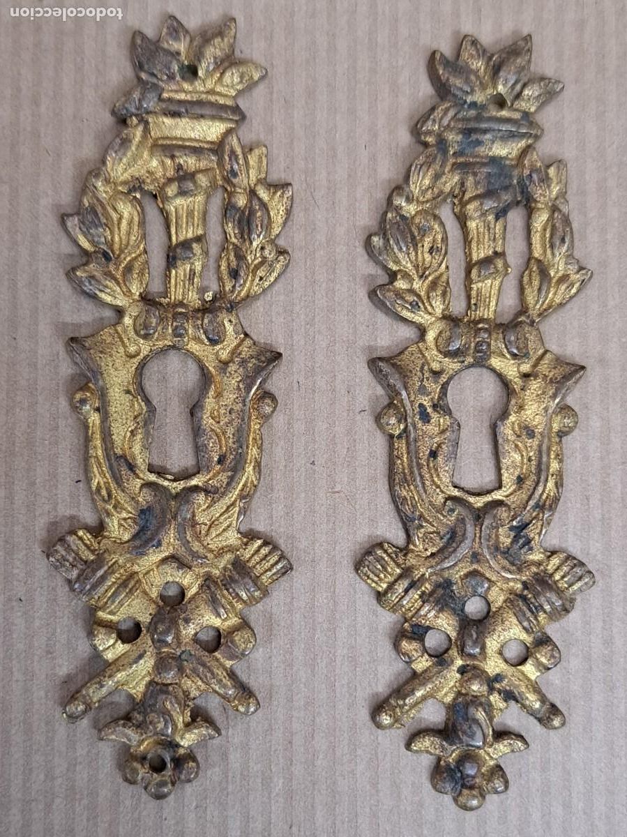 Antig&uuml;edades: 2 boca llaves estilo imperio siglo XIX - Foto 1