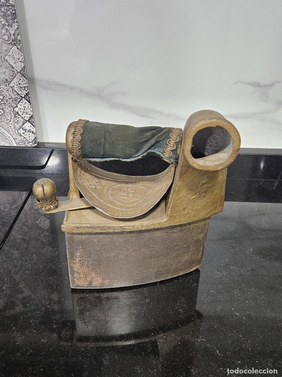 Antig&uuml;edades: PLANCHA DE CARB&Oacute;N CHIMENEA CON ESVASTICA. EN HIERRO - Foto 5