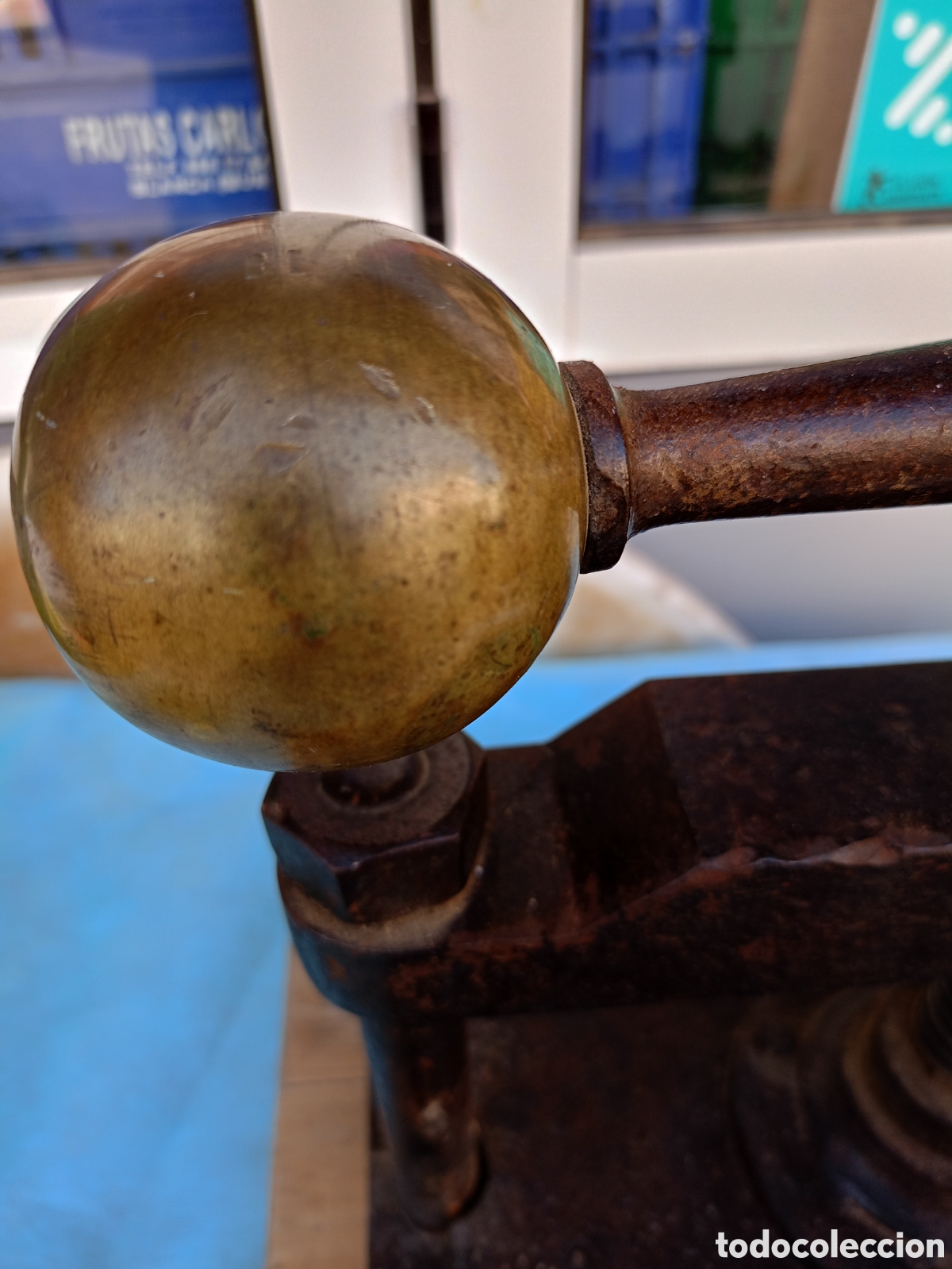 Antig&uuml;edades: PRENSA DE IMPRENTA S. XIX, HIERRO Y BRONCE - Foto 2
