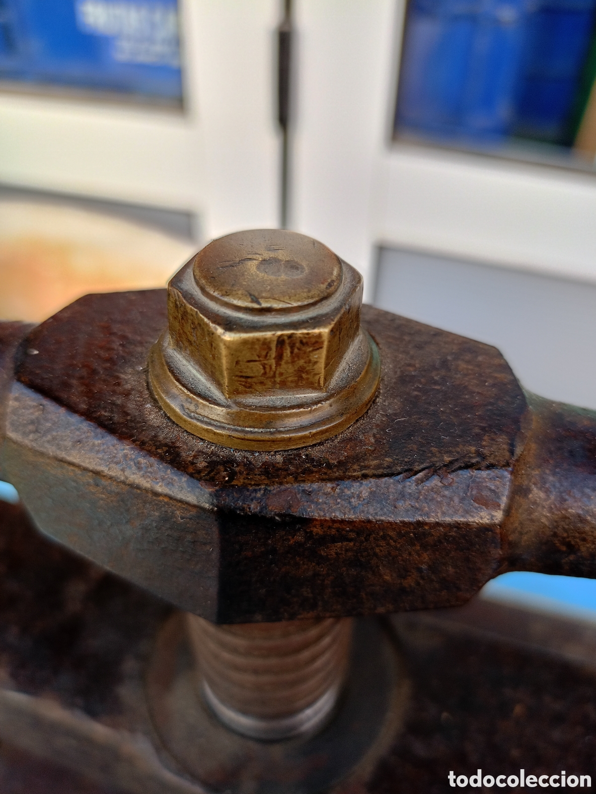 Antig&uuml;edades: PRENSA DE IMPRENTA S. XIX, HIERRO Y BRONCE - Foto 4