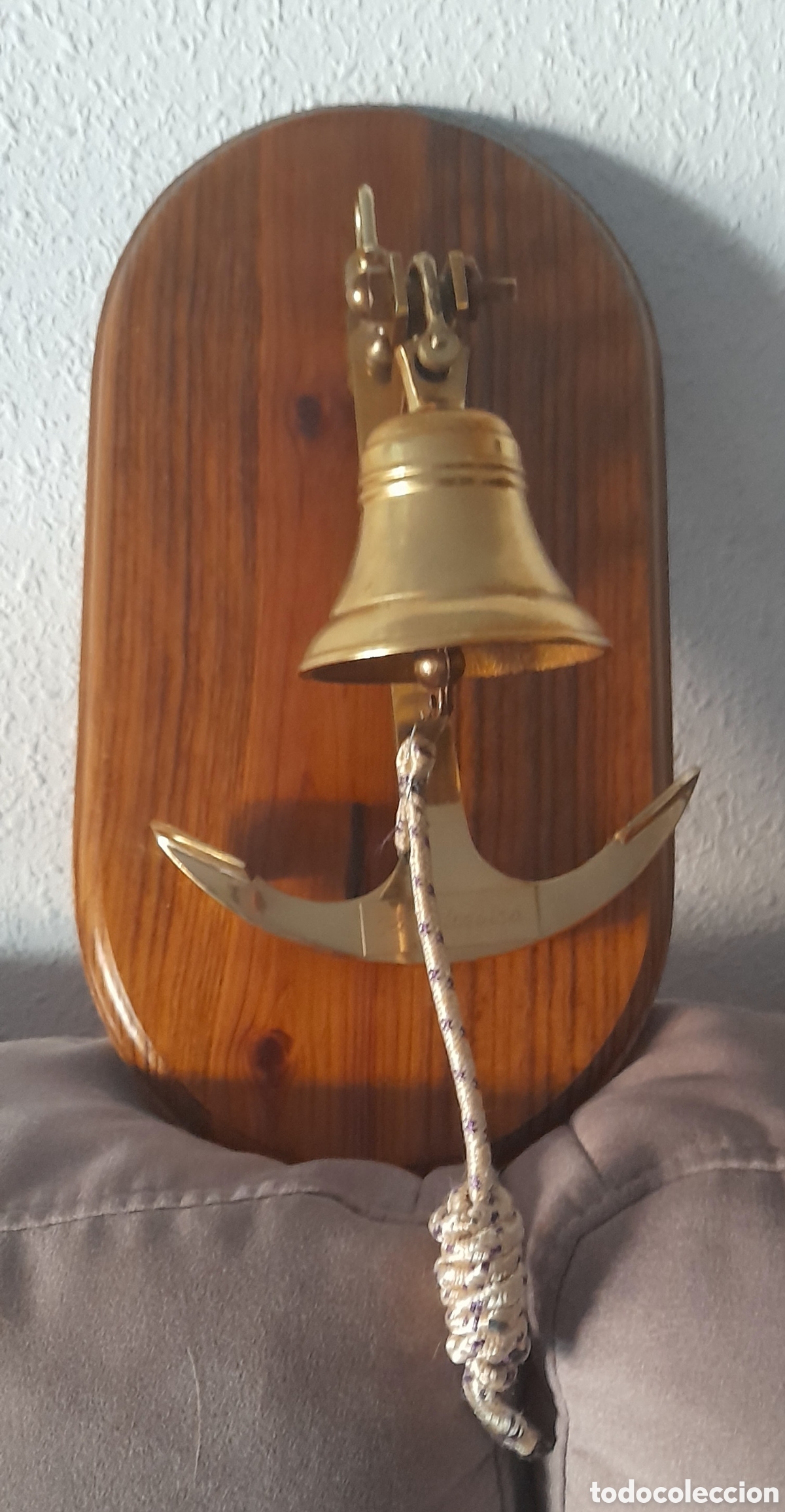 Antig&uuml;edades: Decoraci&oacute;n campana con ancla marinera - Foto 1