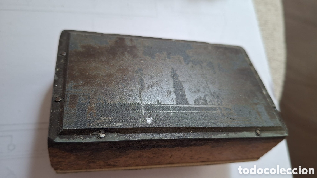 Antig&uuml;edades: Tamp&oacute;n o placa de imprenta - Foto 3