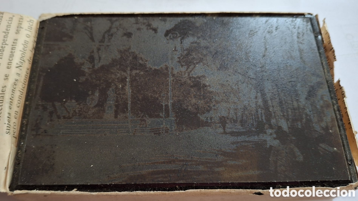 Antig&uuml;edades: Tamp&oacute;n o placa de imprenta. - Foto 2
