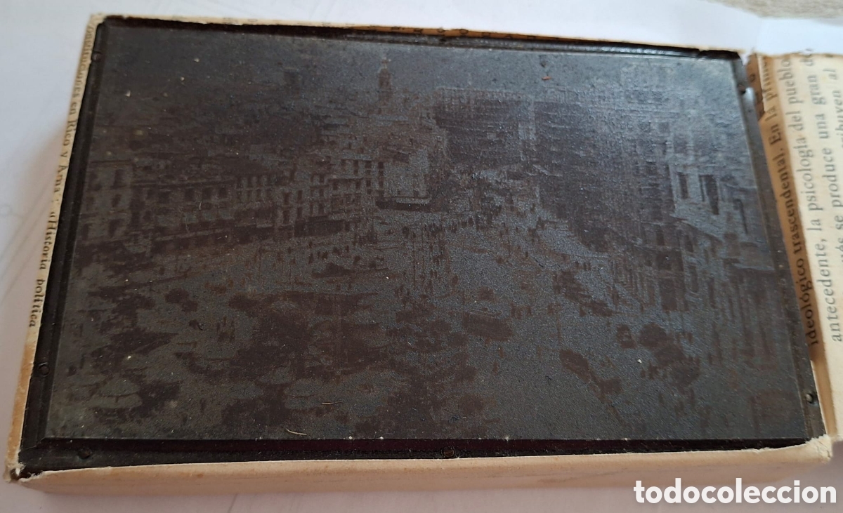 Antig&uuml;edades: Tamp&oacute;n o placa de imprenta. - Foto 2