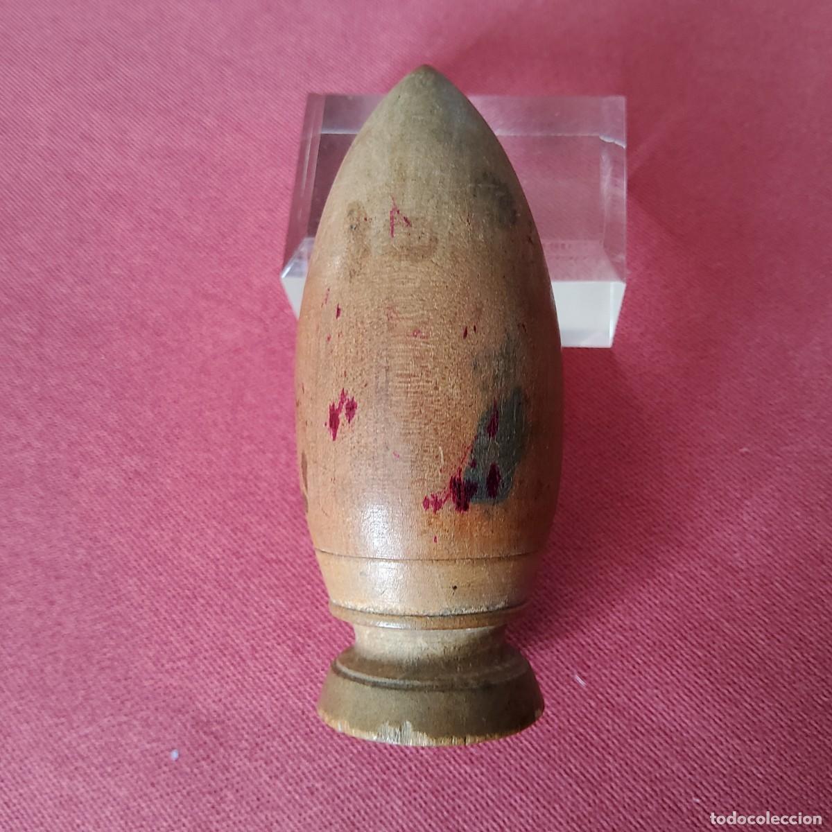 Antig&uuml;edades: ANTIGUO ALFILETERO DE MADERA CON FORMA DE BELLOTA - Foto 3