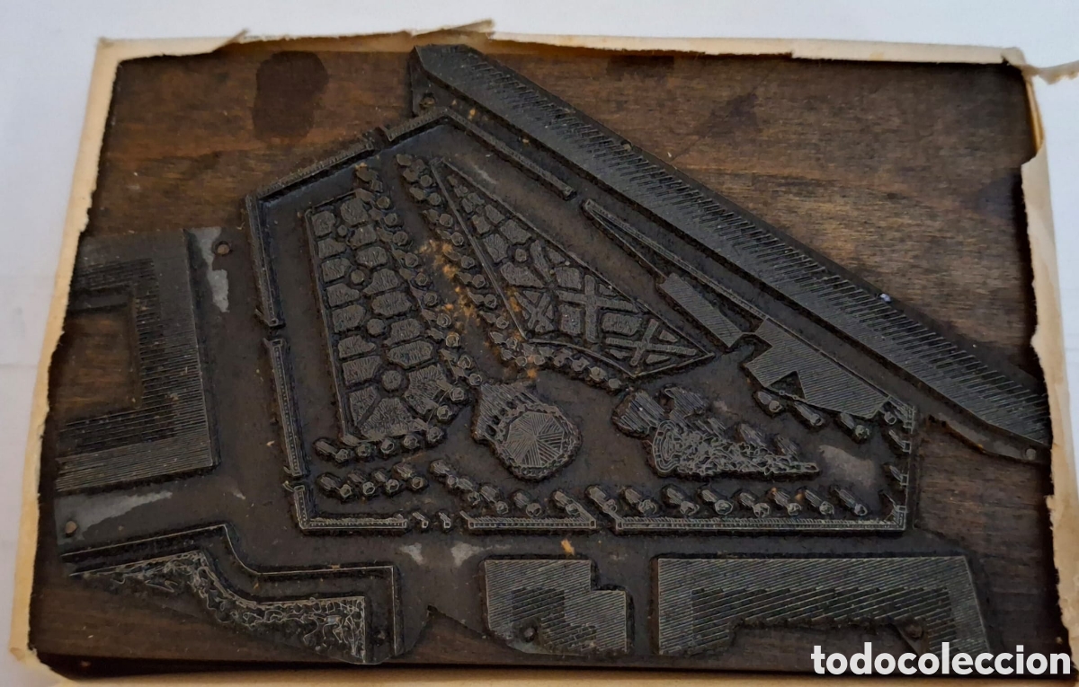 Antig&uuml;edades: Tamp&oacute;n o placa de imprenta. - Foto 2