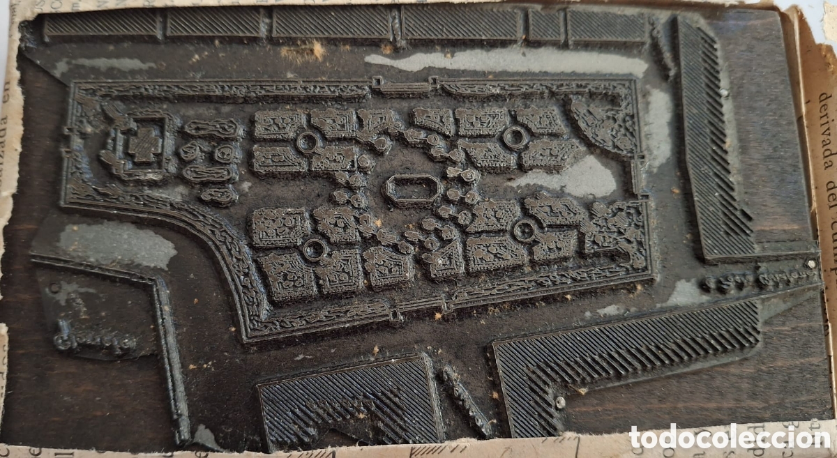 Antig&uuml;edades: Tamp&oacute;n o placa de imprenta. - Foto 2