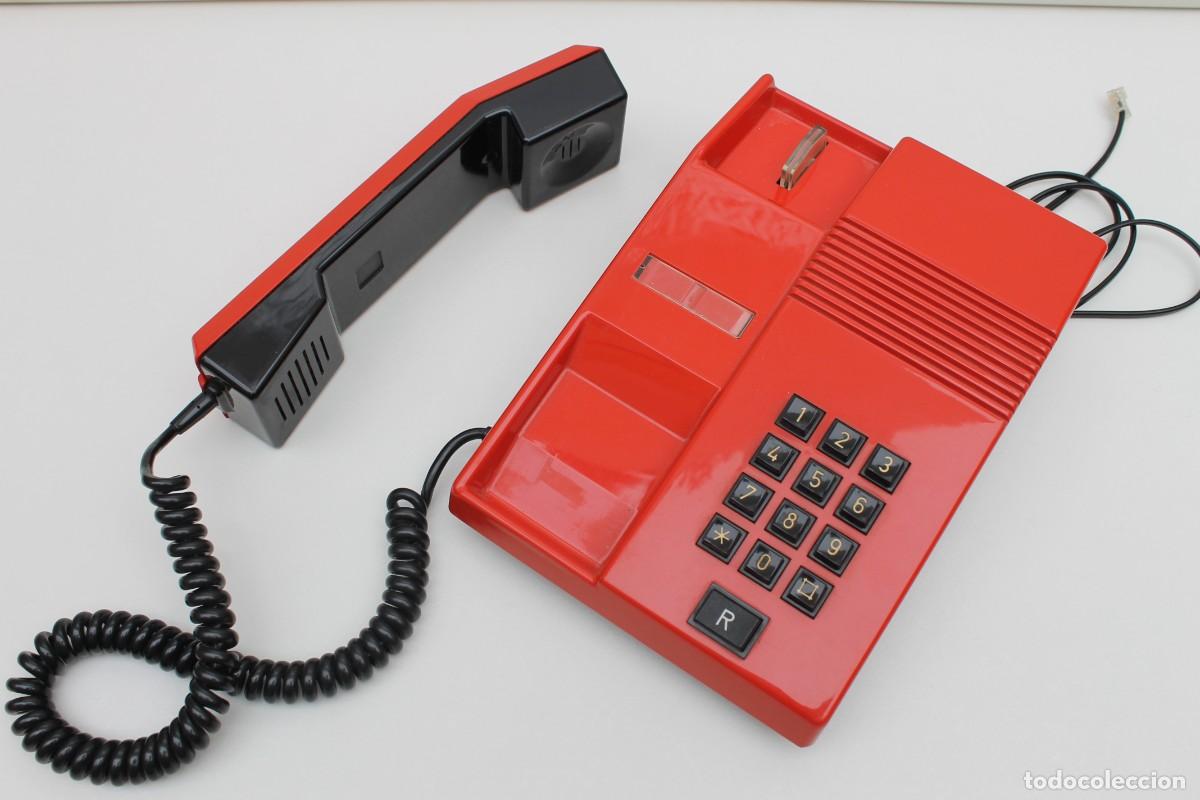 Tel&eacute;fonos: TELEFONO MODELO TEIDE ROJO. AMPER- A&Ntilde;OS 80 - Foto 2