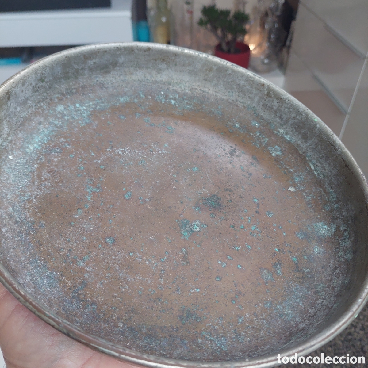 Antig&uuml;edades: Plato de balanza de 24cm - Foto 2