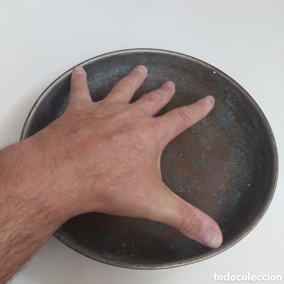 Antig&uuml;edades: Plato de balanza de 24cm - Foto 5