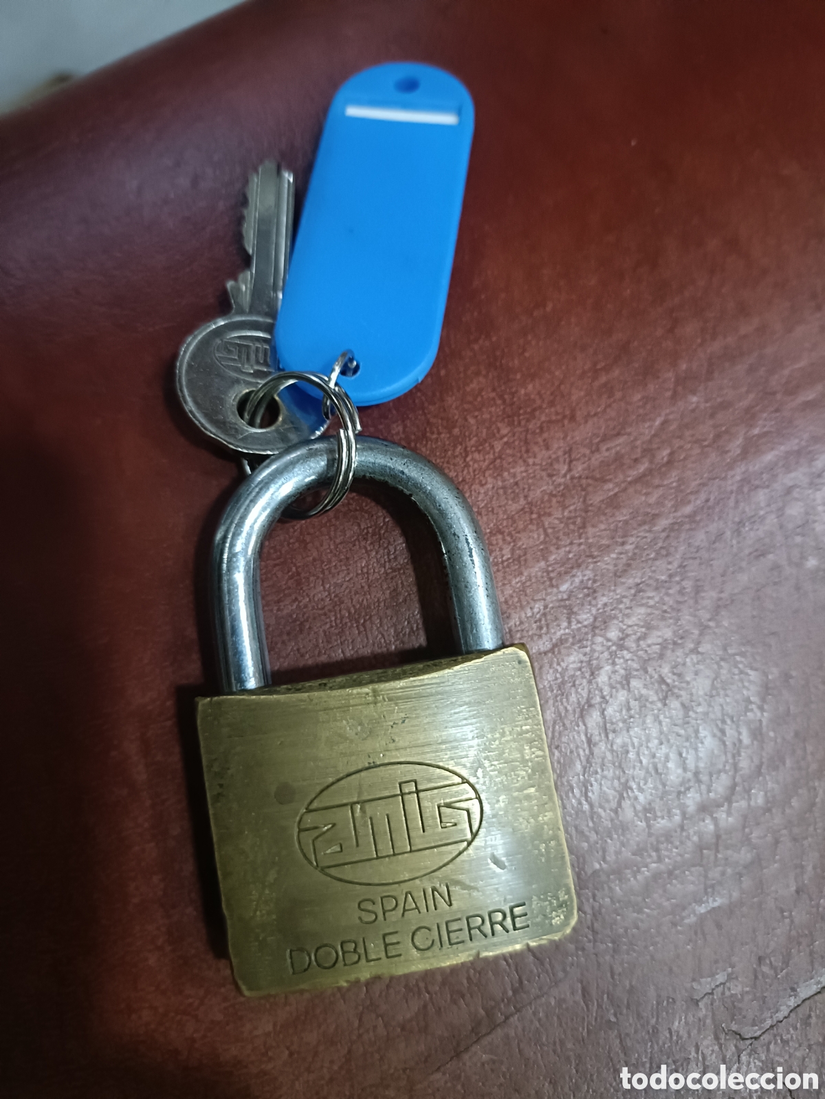 Antig&uuml;edades: Vintage Candado antiguo AMIG con llave - Foto 2