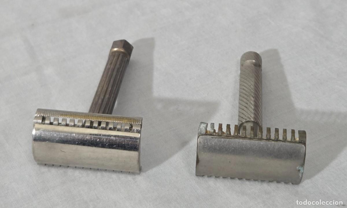 Antig&uuml;edades: 2 maquinillas de afeitar metalicas - Foto 1