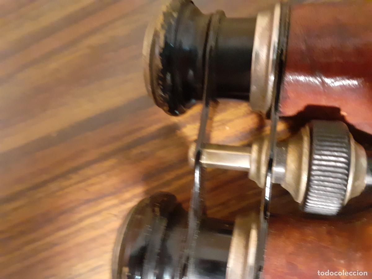 Antig&uuml;edades: Prismaticos cuerpo de madera - Foto 4