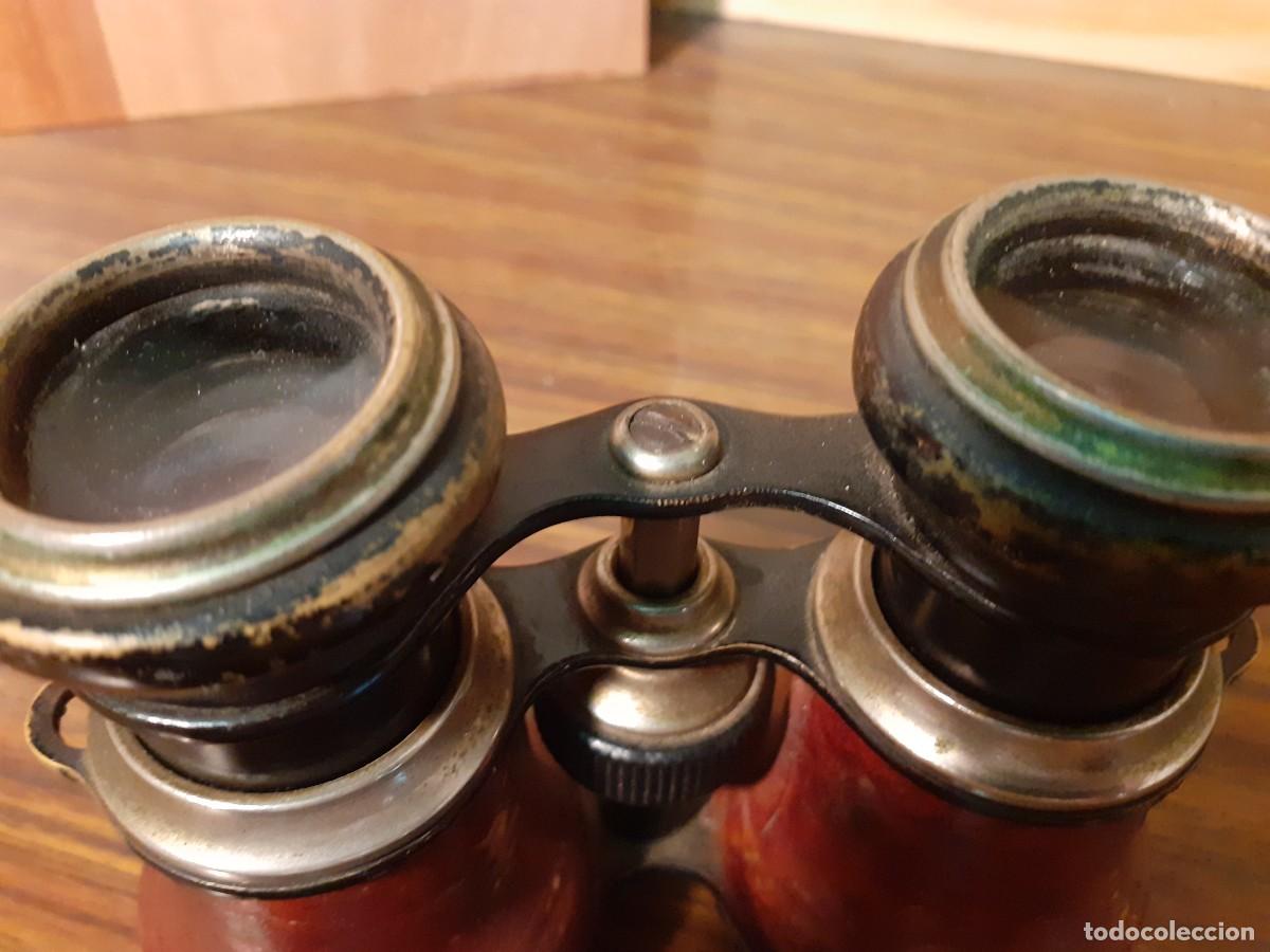 Antig&uuml;edades: Prismaticos cuerpo de madera - Foto 7