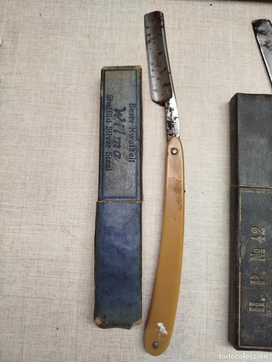 Antig&uuml;edades: Lote navajas barbero antiguas - Foto 2
