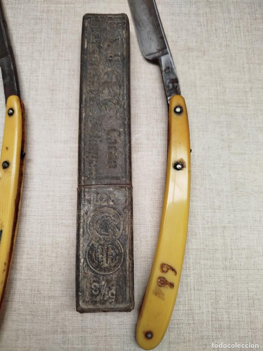 Antig&uuml;edades: Lote navajas barbero antiguas - Foto 11