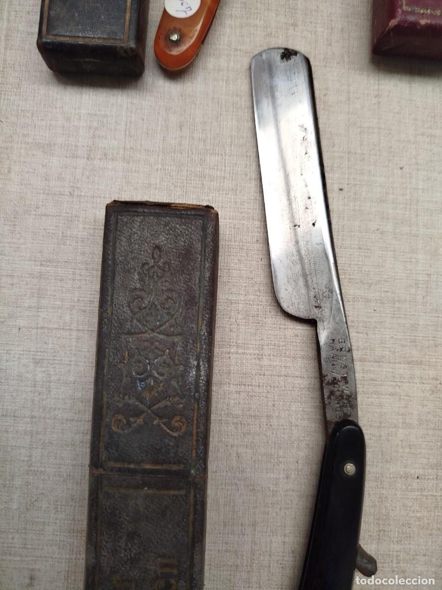 Antig&uuml;edades: Lote navajas barbero antiguas - Foto 12