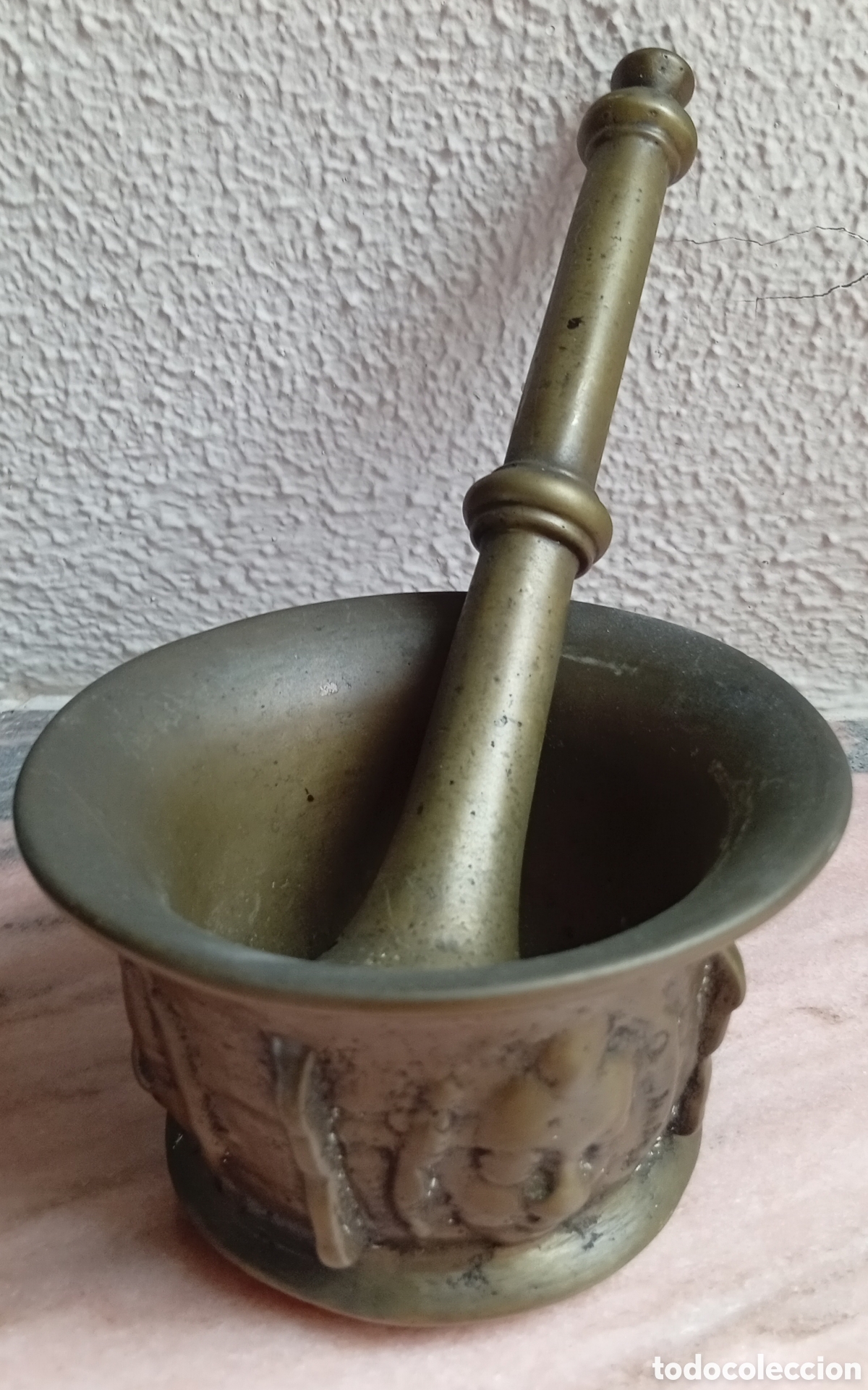 Antig&uuml;edades: Almirez mortero de bronce siglo XVI/XVII - Foto 2