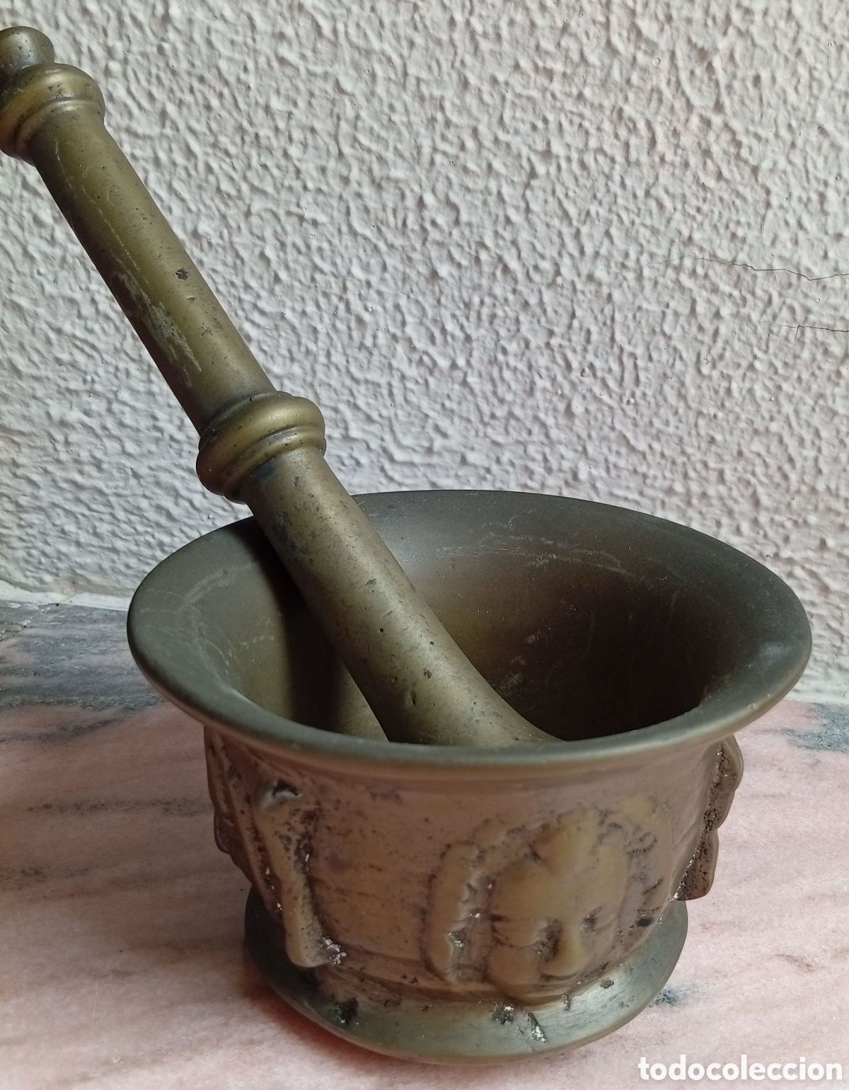 Antig&uuml;edades: Almirez mortero de bronce siglo XVI/XVII - Foto 6