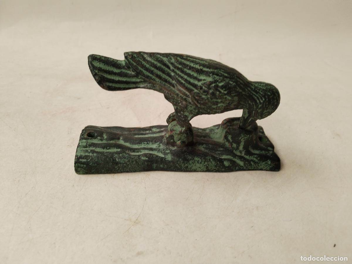 Antig&uuml;edades: aldaba pajaro carpintero en bronce - c173 - Foto 4