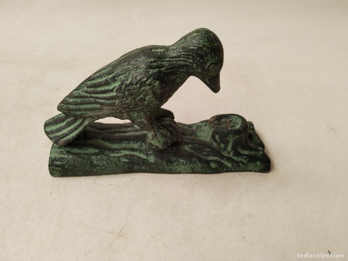 Antig&uuml;edades: aldaba pajaro carpintero en bronce - c173 - Foto 6