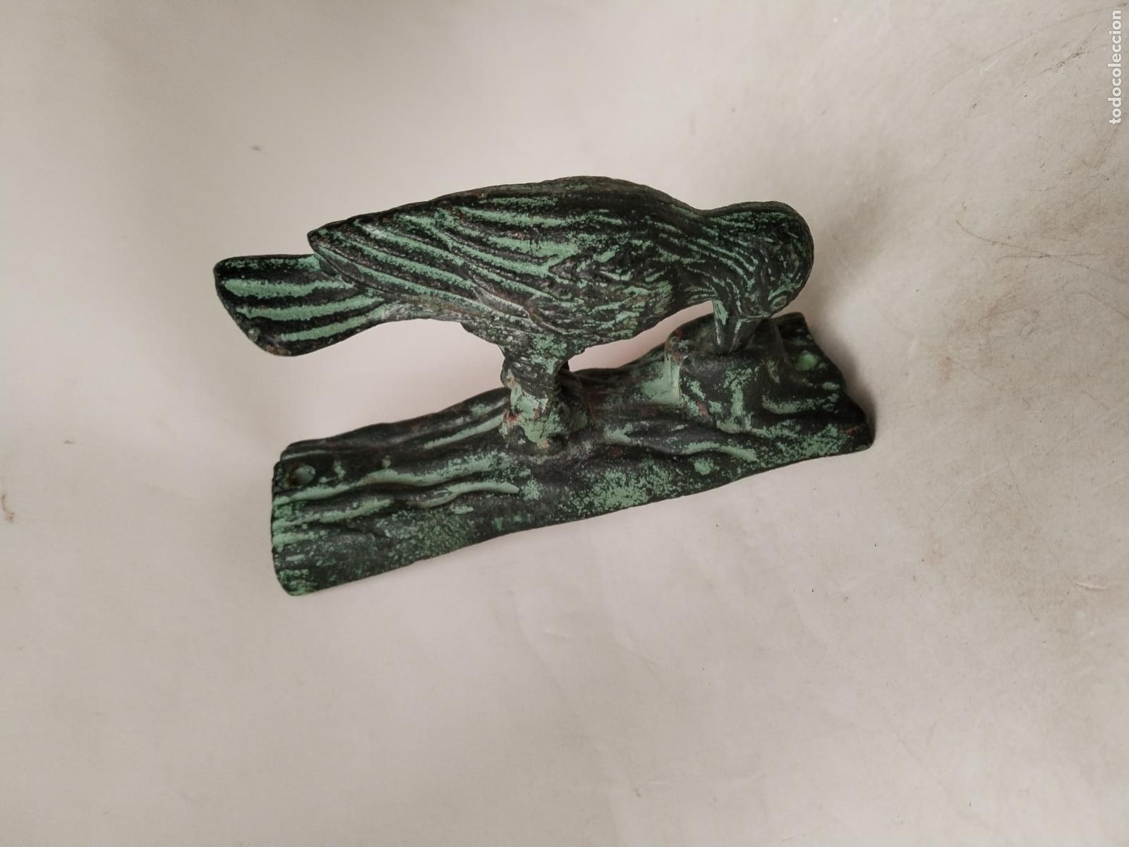 Antig&uuml;edades: aldaba pajaro carpintero en bronce - c173 - Foto 1