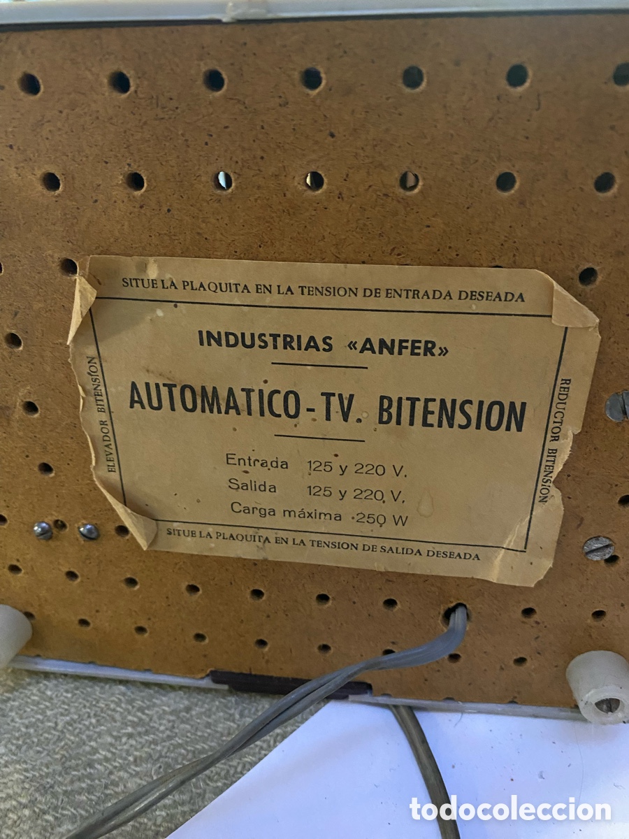 Antig&uuml;edades: Volt&iacute;metro Anfer. Autom&aacute;tico-Tv. Bitension. Funciona. - Foto 4