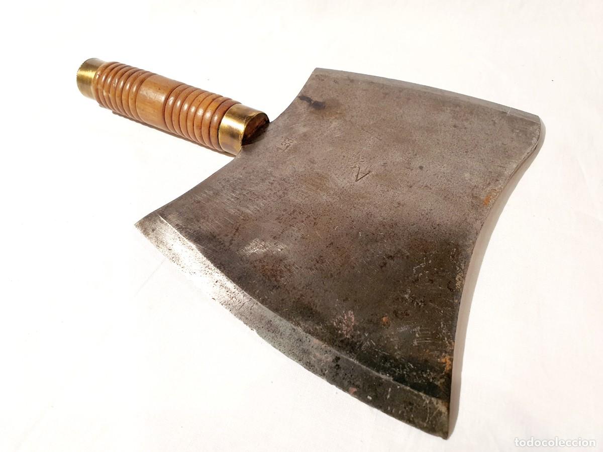 Antig&uuml;edades: Machete de carnicero doble, 1900. - Foto 3