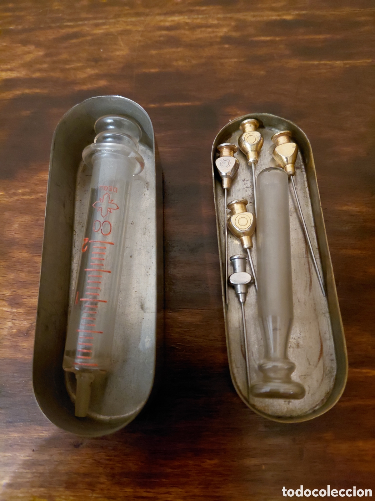 Antig&uuml;edades: 2 antiguas cajas metalicas de practicante - Foto 3