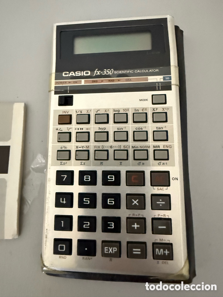 Antig&uuml;edades: CASIO FX-350 CALCULADORA CIENT&Iacute;FICA CON FUNDA - Foto 2