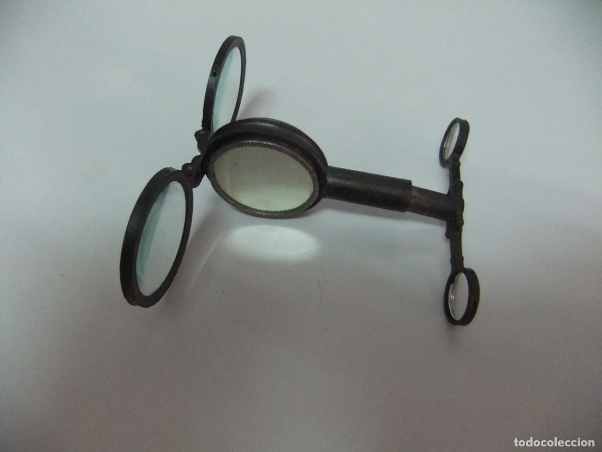 Antig&uuml;edades: anteojos plegables de metal - Foto 2