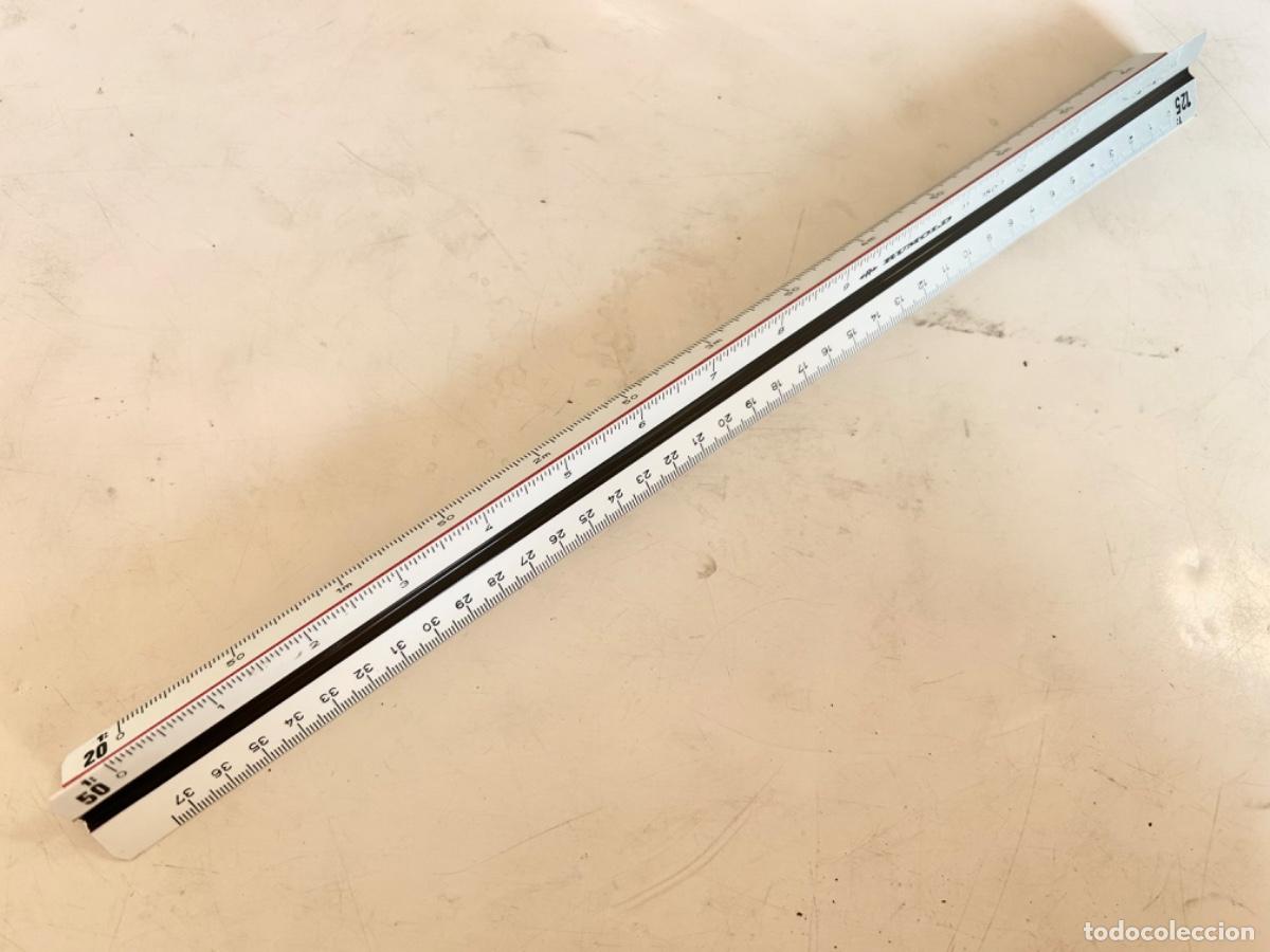 Antig&uuml;edades: RUMOLD 150-1 -ESCALIMETRO GERMANY-REGLA C&Aacute;LCULO TRIANGULAR + FUNDA- - Foto 2