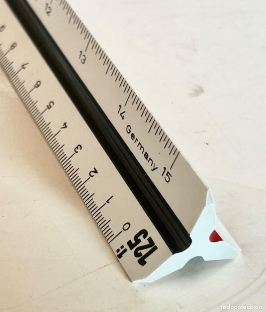 Antig&uuml;edades: RUMOLD 150-1 -ESCALIMETRO GERMANY-REGLA C&Aacute;LCULO TRIANGULAR + FUNDA- - Foto 7