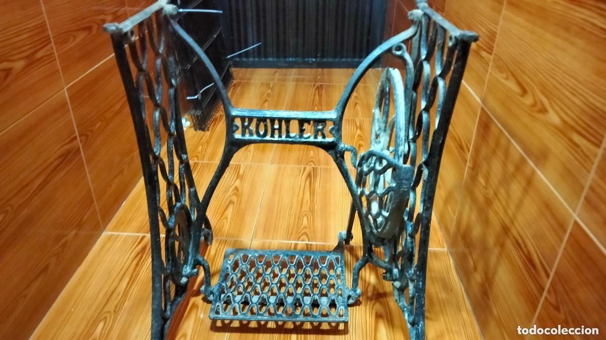 Antig&uuml;edades: PIE DE MAQUINA DE COSER ROHLER - Foto 5