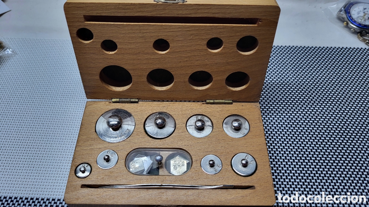 Antig&uuml;edades: Juego de pesas de precisi&oacute;n - Foto 3